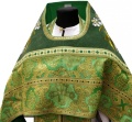 Priest Vestments Combined from Brocade "Greek Cross" with Embroidered Epitrachelion, Embroidery "Lily"