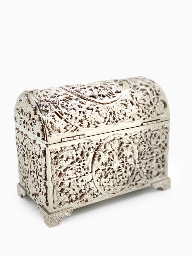 Baptismal Box, Nickel - Nickel 15x8x13