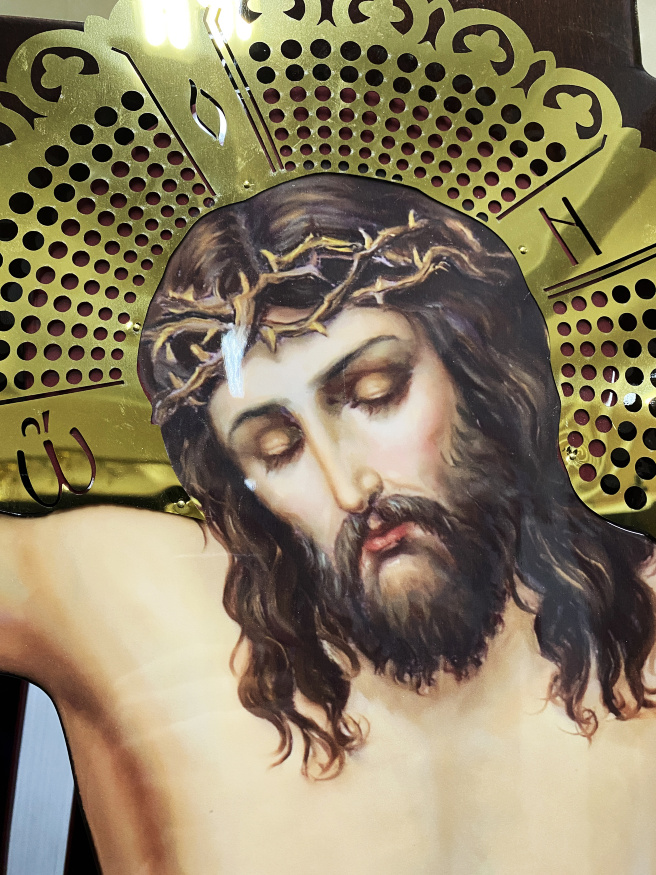 Painted Golgotha with Attendants 250×150 cm