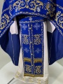 Priest Vestments, Embroidered on Velvet, "Rose" Embroidery with Embroidered Galloon