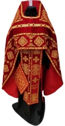 Priest Vestments, Embroidered on Velvet, Embroidery "Circle" with Embroidered Galloon