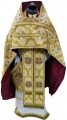 Priest Vestments Made of Greek Brocade with Sewn Galloon