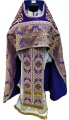 Priest Vestments Combined from Brocade "Paschal Cross", with Embroidered Epitrachelion, Embroidery "Rose"