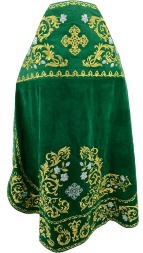 Priest Vestments, Embroidered on Velvet, "Rose" Embroidery with Embroidered Galloon