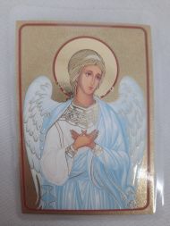 Laminated Icon Guardian Angel Blessed Virgin