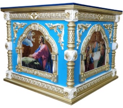 Prestol 124х124, email albastru