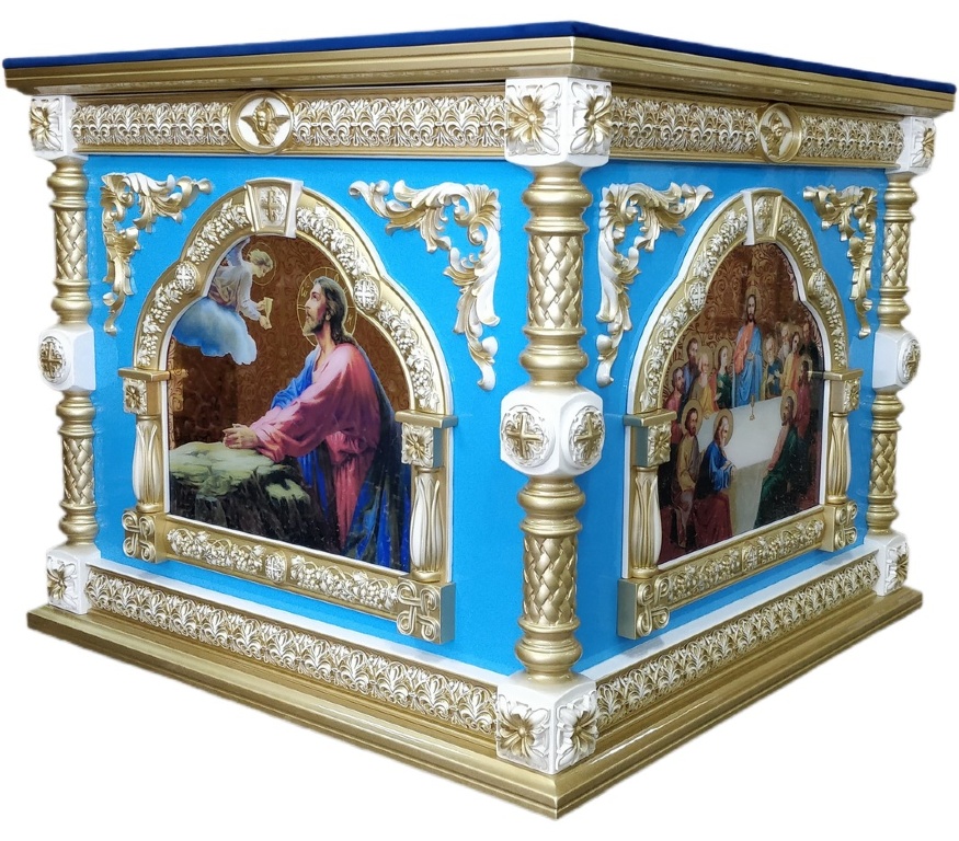 Prestol 124х124, email albastru