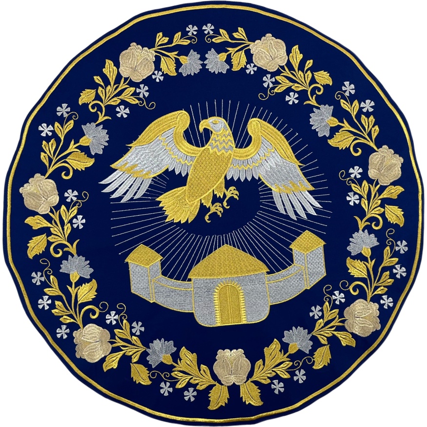 Orleț brodat, fără franjuri