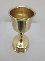 Potir, capacitate 1 l, alamă, înălțime 29 cm