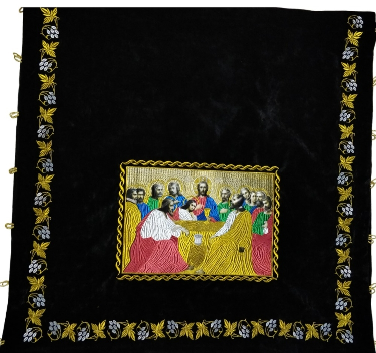 Veșmânt pentru altar, viță de vie, broderie îngustă