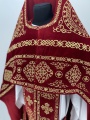 Veșmânt preoțesc brodat pe catifea, broderie „Cerc” cu galon brodat