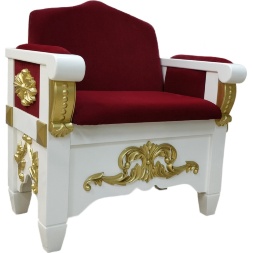 Scaun tron No. 9 decor auriu 77×60 (înălțime 88 cm)