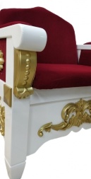 Scaun tron No. 9 decor auriu 77×60 (înălțime 88 cm)