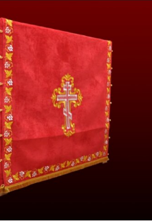Vesminte pentru altar 4 cruci „strugure” broderie îngustă