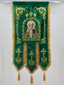 Prapori (pereche Sfântul Nicolae Făcătorul de Minuni și Sfânta Întocmai cu Apostolii împărăteasa Elena) broderie "Cupolă"