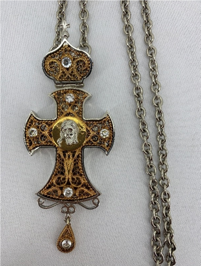 Cruce pectorală, combinată, email