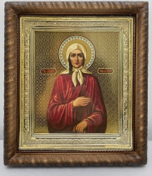 Icoana Sfintei Fericitei Xenia din Sankt Petersburg 22,5×25,5cm