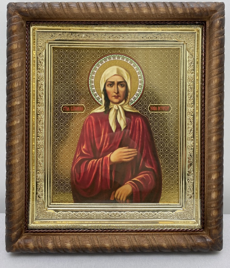 Icoana Sfintei Fericitei Xenia din Sankt Petersburg 22,5×25,5cm