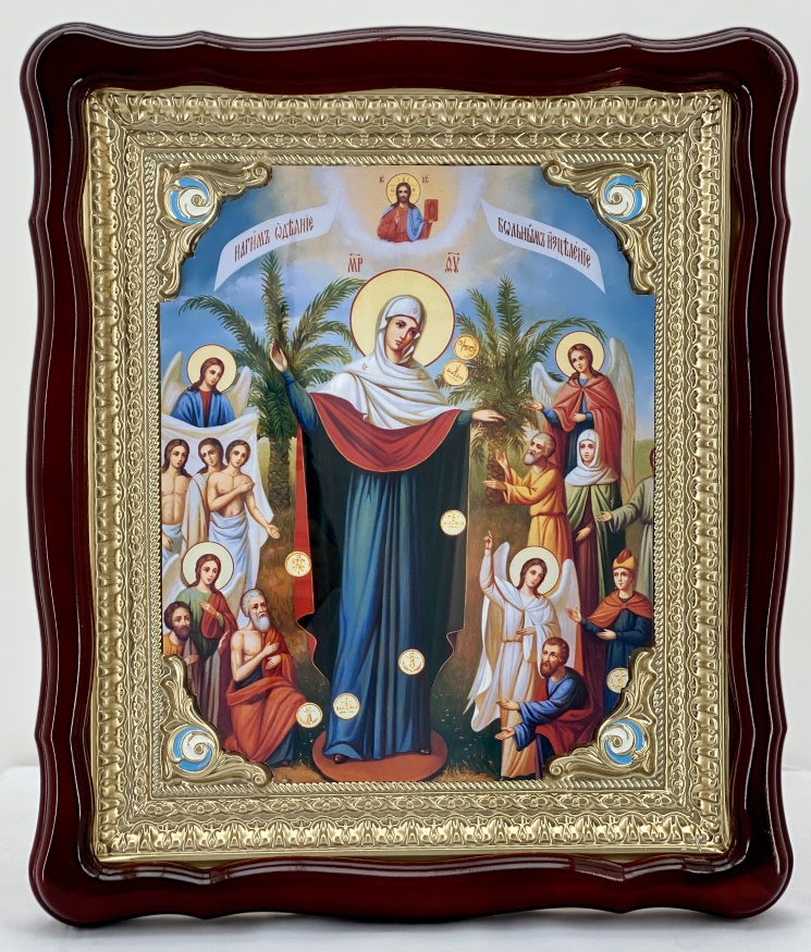 Icoana Maicii Domnului „Bucuria tuturor celor necăjiți” 48×42cm