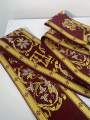 Orar brodat, cu galon aplicat, broderie frunză