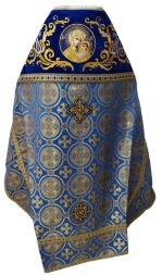 Veșmânt preoțesc combinat din brocart „Crucea de Kiev”, cu epitrahil brodat, broderie „Broderie nouă”