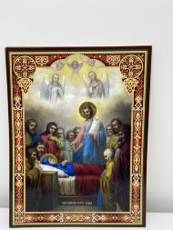 Chivot cu litografii ale celor douăsprezece sărbători de peste an 37,5x31cm