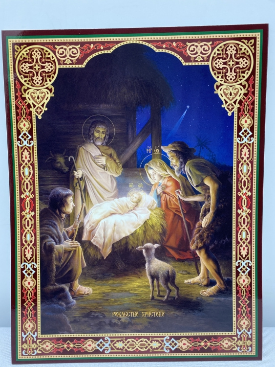 Chivot cu litografii ale celor douăsprezece sărbători de peste an 37,5x31cm