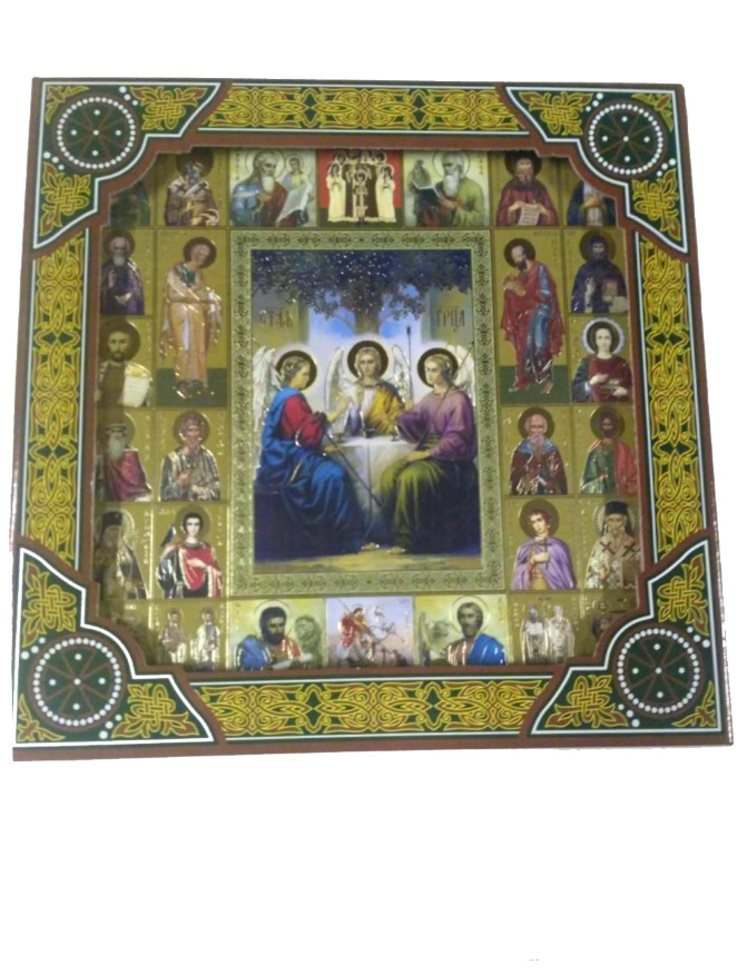 Icoană de cadou Sfânta Treime a Vechiului Testament 26x26cm