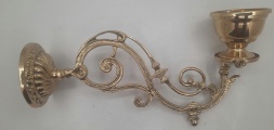 Suport cu candelă, (suport turnat candelă, bulat) 32,5 cm montare, Ø 9 cm, candelă Ø 7 cm