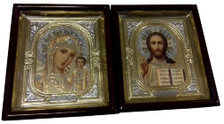 Icoană „Perechea Cununiei” (firimitură) ramă dreaptă 24x28