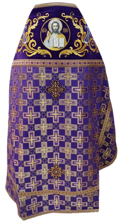 Vesminte preoțești combinate din brocart „Crucea Patriarhală”, cu epitrahil brodat, broderie „Broderie Nouă”