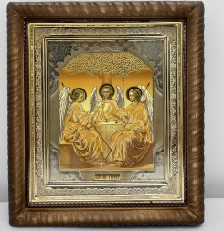 Icoană Sfânta Treime Vechiul Testament (aurită) 22,5x25,5cm