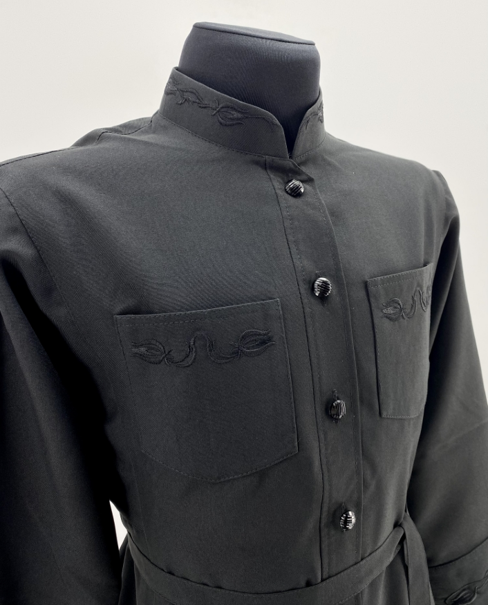 Podrâsnic cu broderie, pentru îmbrăcăminte, țesătură gabardin