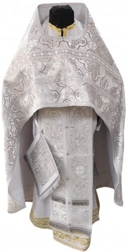 Veste preoțească din brocart turcesc „Crucea Iveriei” cu galon aplicat