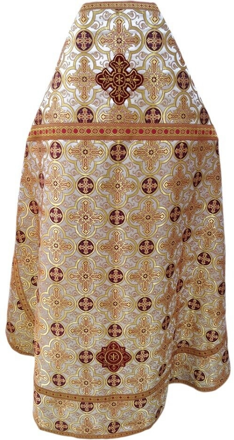 Veste preoțească din brocart turcesc „Crucea Iveriei” cu galon aplicat