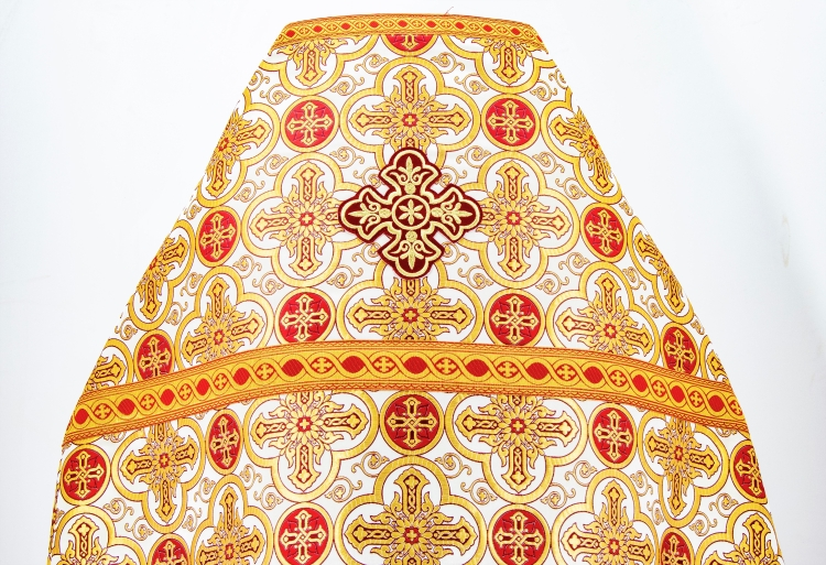 Veste preoțească din brocart turcesc „Crucea Iveriei” cu galon aplicat