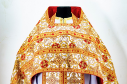 Veste preoțească din brocart turcesc „Crucea Iveriei” cu galon aplicat