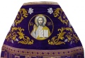 Veșmânt preoțesc combinat din brocart „Crucea Patriarhală”, cu epitrahil brodat, broderie „Trandafir”