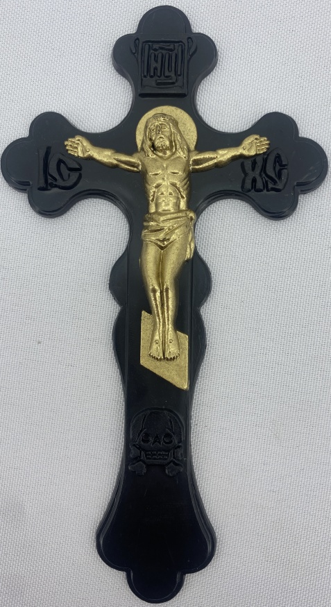 Cruce funerar, răstignire aurită