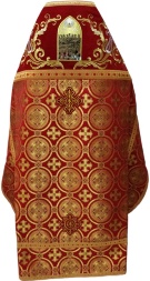 Veșmânt preoțesc combinat din brocart „Crucea de Kiev”, cu epitrahil brodat, broderie „Model Nou”