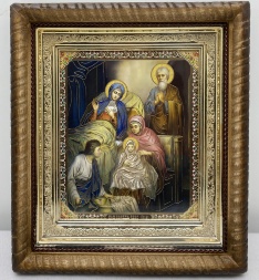 Icoană Nașterea Preasfintei Născătoarei de Dumnezeu 22,5x25,5cm