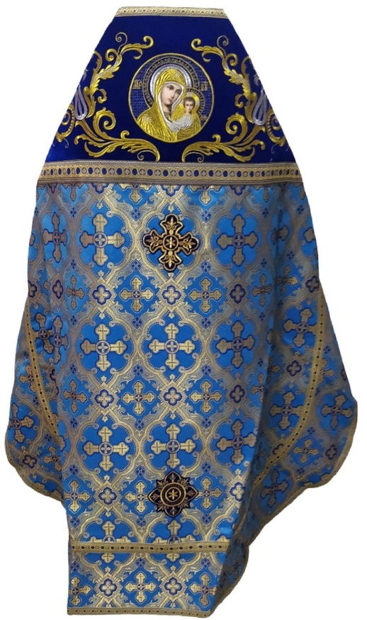 Veșminte preoțești combinate din brocart „Crucea de Kiev”, cu epitrahil brodat, broderie „Model Nou”