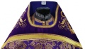 Veșminte combinate din brocart de culoare violet cu epitrahil brodat Țesătură „Crucea Florească” Broderie „model nou”