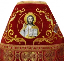 Vesminte preoțești combinate din brocart „Crucea de Kiev”, cu epitrahil brodat, Broderie „Broderie nouă”