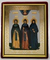 Icoana Cuvioasele de la Diveevo Alexandra, Marfa și Elena 15x12