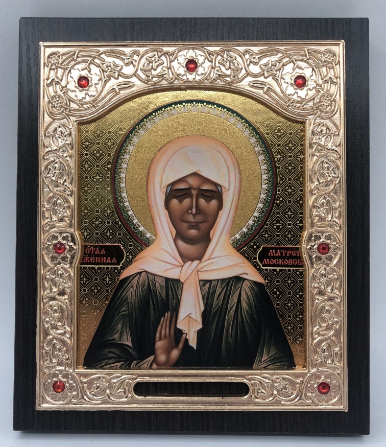 Icoană a Fericitei Matrona (fundal auriu) 15х18