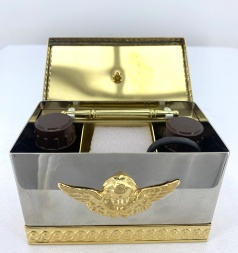 Cutie pentru botez inox - alamă 11,5х8cm