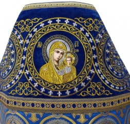 Vesminte preoțești combinate din brocart „Crucea de la Kiev”, cu epitrahil brodat, broderie „Cerc”