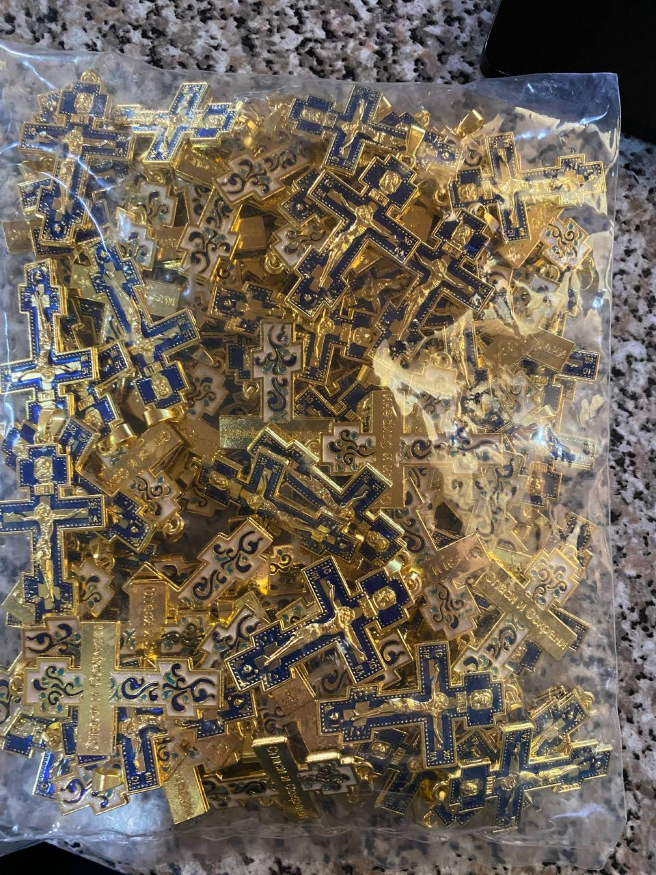 Cruciuliță pectorală cu opt brațe, mare 5×3,5cm