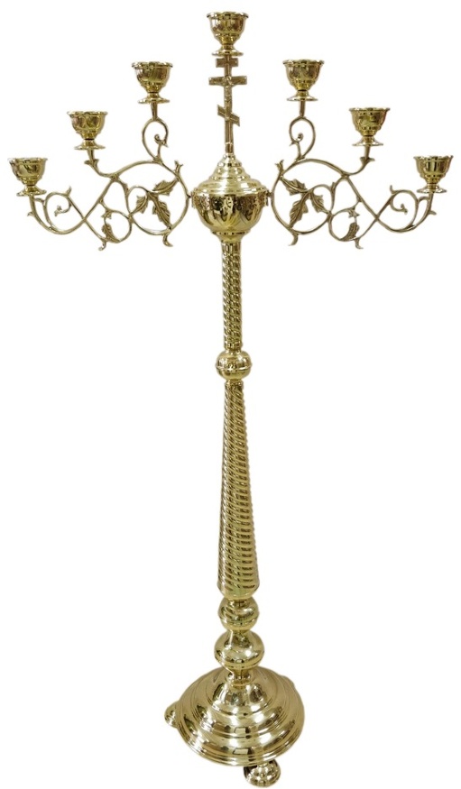 Candelabru cu șapte brațe de altar No. 3 - 1 (cruce, lat.)
